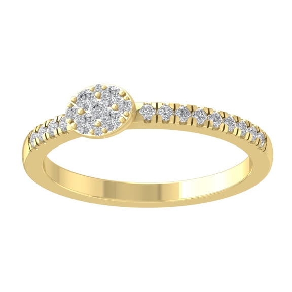 ARAIYA FINE JEWELRY 14K Yellow Gold Lab Grown Diamond Ring (1/4 cttw, D-F Color, VS Clarity), Size 5