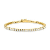ARAIYA FINE JEWELRY 14K Yellow Gold Lab Grown Diamond Tennis Bracelet (7 cttw, E-F Color, VS1 Clarity), 7" for Women