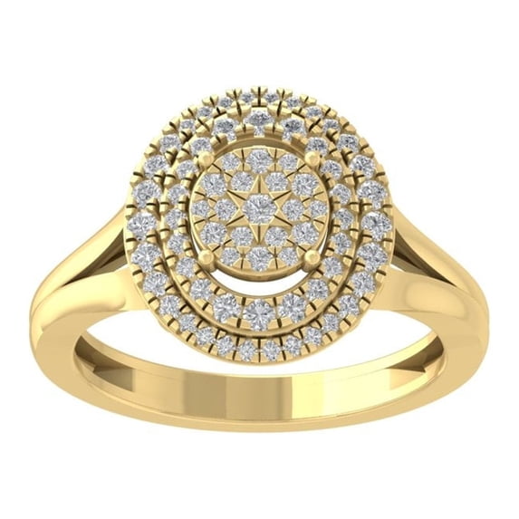 ARAIYA FINE JEWELRY 14K Yellow Gold Lab Grown Diamond Wedding Band Ring (1/2 cttw, D-F Color, VS Clarity) Size 6