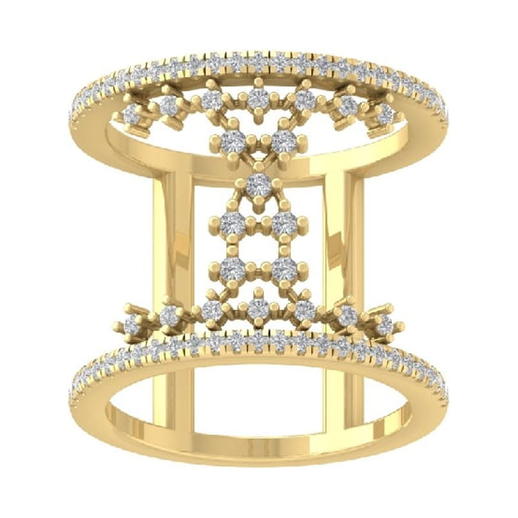 ARAIYA FINE JEWELRY 14K Yellow Gold Lab Grown Diamond Wedding Band Ring