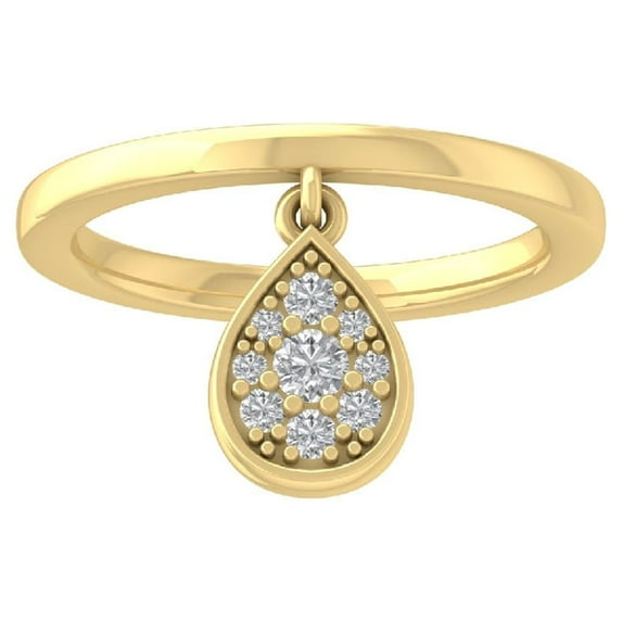 ARAIYA FINE JEWELRY 14K Yellow Gold Lab Grown Diamond Wedding Band Ring (1/4 cttw, D-F Color, VS Clarity) Size 9