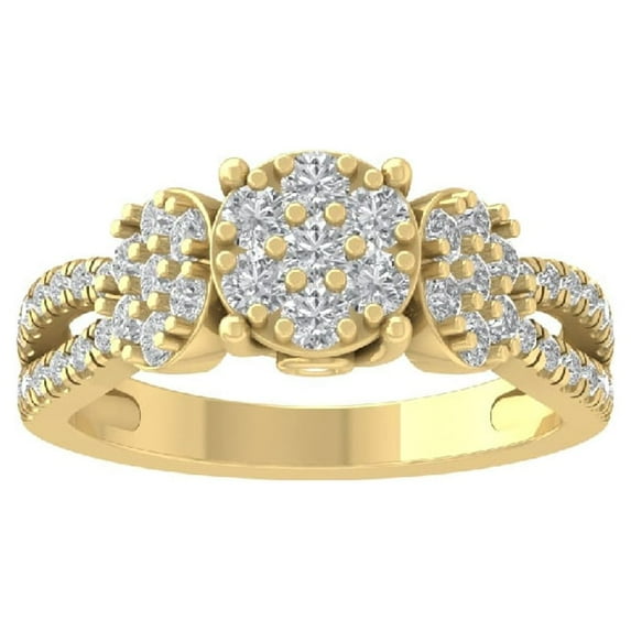 ARAIYA FINE JEWELRY 14K Yellow Gold Lab Grown Diamond Wedding Band Ring (1 cttw, D-F Color, VS Clarity) Size 6