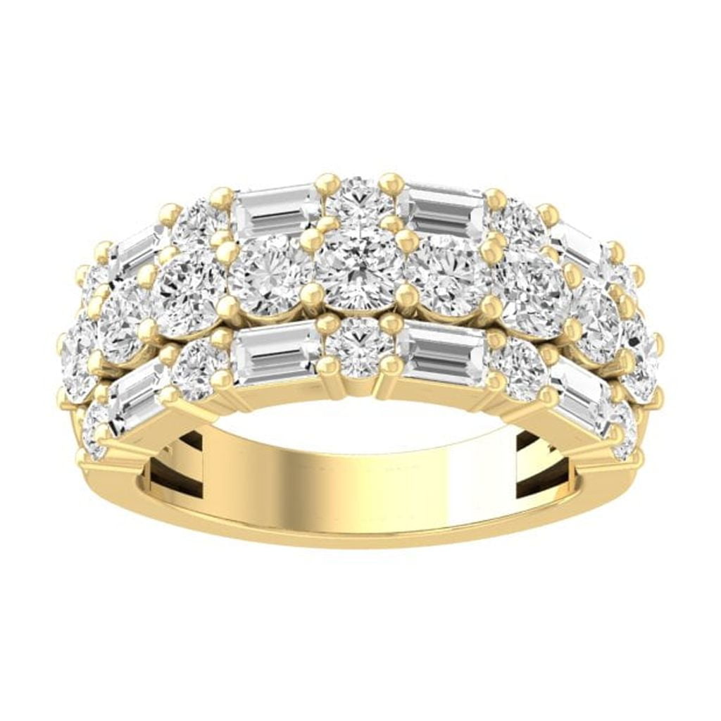 ARAIYA FINE JEWELRY 14K Yellow Gold Lab Grown Diamond Wedding Band Ring ...