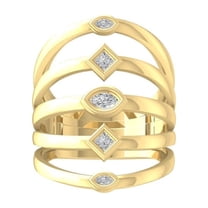 ARAIYA FINE JEWELRY 14K Yellow Gold Marquise and princess-shape Lab Grown Diamond Wedding Band Ring (1/2 cttw, D-F Color, VS Clarity) Size 8