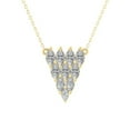 thumbnail image 1 of ARAIYA FINE JEWELRY 14K Yellow Gold Marquise-shape Lab Grown Diamond Fashion Pendant with Gold Plated Silver Cable Chain Necklace (7/8 cttw, D-F Color, I1-I2 Clarity) 18", 1 of 1