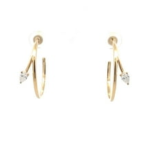 ARAIYA FINE JEWELRY 14K Yellow Gold Pear-shape Lab-Grown Diamond Hoop Earrings (1/2 cttw, VS1 Clarity, D-F Color)