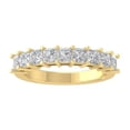 thumbnail image 1 of ARAIYA FINE JEWELRY 14K Yellow Gold Princess-shape Diamond Wedding Band Ring (1 1/2 cttw, I-J Color, I2-I3 Clarity), Size 8.5, 1 of 5
