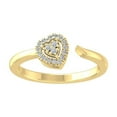 thumbnail image 1 of ARAIYA FINE JEWELRY 14K Yellow Gold Round Cluster Diamond Engagement Ring (1/10 cttw, I2-I3 Clarity, I-J Color) Size 9, 1 of 5