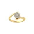 thumbnail image 1 of ARAIYA FINE JEWELRY 14K Yellow Gold Round Cluster Diamond Engagement Ring (1/4 cttw, I-J Color, I2-I3 Clarity), Size 7.5, 1 of 5