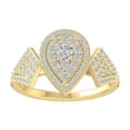thumbnail image 1 of ARAIYA FINE JEWELRY 14K Yellow Gold Round Cluster Diamond Engagement Ring (3/4 cttw, I2-I3 Clarity, I-J Color) Size 5, 1 of 5