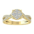 thumbnail image 1 of ARAIYA FINE JEWELRY 14K Yellow Gold Round Cluster Diamond Engagement Ring (3/4 cttw, I2-I3 Clarity, I-J Color) Size 8.5, 1 of 5