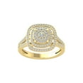 thumbnail image 1 of ARAIYA FINE JEWELRY 14K Yellow Gold Round Cluster Diamond Engagement Ring (5/8 cttw, I-J Color, I2-I3 Clarity), Size 6, 1 of 5