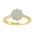 thumbnail image 1 of ARAIYA FINE JEWELRY 14K Yellow Gold Round Cluster Diamond Engagement Ring (5/8 cttw, I2-I3 Clarity, I-J Color) Size 10, 1 of 5