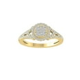 thumbnail image 1 of ARAIYA FINE JEWELRY 14K Yellow Gold Round Cluster Lab Grown Diamond Engagement Ring (1/2 cttw, VS Clarity, D-F Color) Size 5, 1 of 4