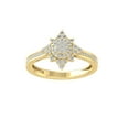 thumbnail image 1 of ARAIYA FINE JEWELRY 14K Yellow Gold Round Cluster Lab Grown Diamond Engagement Ring (1/3 cttw, VS Clarity, D-F Color) Size 5, 1 of 4