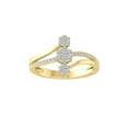 thumbnail image 1 of ARAIYA FINE JEWELRY 14K Yellow Gold Round Cluster Lab Grown Diamond Engagement Ring (1/3 cttw, VS Clarity, D-F Color) Size 7.5, 1 of 4