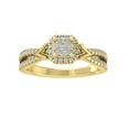 thumbnail image 1 of ARAIYA FINE JEWELRY 14K Yellow Gold Round Cluster Lab Grown Diamond Engagement Ring (1/3 cttw, VS Clarity, D-F Color) Size 8, 1 of 4
