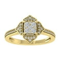 thumbnail image 1 of ARAIYA FINE JEWELRY 14K Yellow Gold Round Cluster Lab Grown Diamond Engagement Ring (3/8 cttw, VS Clarity, D-F Color) Size 10, 1 of 4