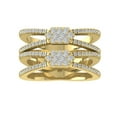 thumbnail image 1 of ARAIYA FINE JEWELRY 14K Yellow Gold Round Cluster Lab Grown Diamond Engagement Ring (5/8 cttw, VS Clarity, D-F Color) Size 5, 1 of 4