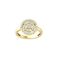 thumbnail image 1 of ARAIYA FINE JEWELRY 14K Yellow Gold Round Diamond Cluster Engagement Ring (1/3 cttw, I2-I3 Clarity, I-J Color) Size 6.5, 1 of 6