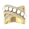 thumbnail image 1 of ARAIYA FINE JEWELRY 14K Yellow Gold Round Diamond Cluster Engagement Ring (1/4 cttw, I2-I3 Clarity, I-J Color) Size 6.5, 1 of 7