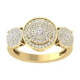 thumbnail image 1 of ARAIYA FINE JEWELRY 14K Yellow Gold Round Diamond Cluster Engagement Ring (5/8 cttw, I2-I3 Clarity, I-J Color) Size 9.5, 1 of 6