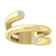 thumbnail image 1 of ARAIYA FINE JEWELRY 14K Yellow Gold Round Diamond Fashion Band Ring (1/10 cttw, I2-I3 Clarity, I-J Color) Size 6.5, 1 of 6