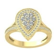 thumbnail image 1 of ARAIYA FINE JEWELRY 14K Yellow Gold Round-shape Diamond Miracle Plate Ring (1/4 cttw, I2-I3 Clarity, I-J Color) Size 7, 1 of 5
