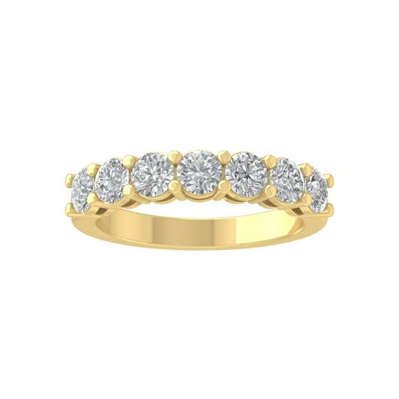 ARAIYA FINE JEWELRY 14K Yellow Gold Round Diamond Wedding Band Ring (1 1/2 cttw, I-J Color, I2-I3 Clarity), Size 5