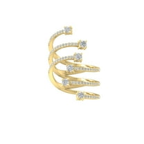 ARAIYA FINE JEWELRY 14K Yellow Gold Round Lab Grown Diamond Band Ring (1 cttw, VS Clarity, D-F Color) Size 10