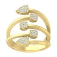 thumbnail image 1 of ARAIYA FINE JEWELRY 14K Yellow Gold Round Lab Grown Diamond Cluster Engagement Ring(1/4 cttw, D-F Color, VS1 Clarity) Size 5, 1 of 4