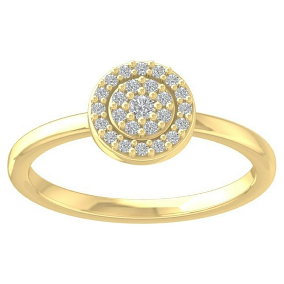 ARAIYA FINE JEWELRY 14K Yellow Gold Round Lab Grown Diamond Engagement Ring (1/5 cttw, VS Clarity, D-E Color) Size 8.5