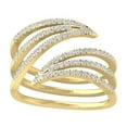 thumbnail image 1 of ARAIYA FINE JEWELRY 14K Yellow Gold Round Lab Grown Diamond Fashion Anniversary Band Ring(3/8 cttw, D-F Color, VS1 Clarity) Size 9, 1 of 4