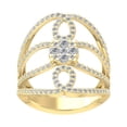 thumbnail image 1 of ARAIYA FINE JEWELRY 14K Yellow Gold Round Lab Grown Diamond Halo Cluster Ring (1 cttw, VS Clarity, D-E Color) Size 9, 1 of 1