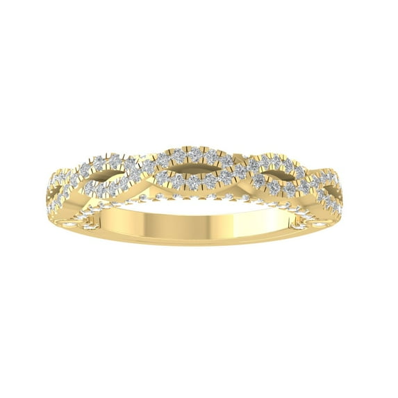 ARAIYA FINE JEWELRY 14K Yellow Gold Round Lab Grown Diamond Infinity Engagement Ring (5/8 cttw, VS Clarity, D-E Color) Size 7.5