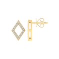 ARAIYA FINE JEWELRY 14K Yellow Gold Round LabGrown Diamond Kite Stud
