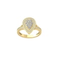 thumbnail image 1 of ARAIYA FINE JEWELRY 14K Yellow Gold Round Lab Grown Diamond Pear Shape Band Ring (1/4 cttw, VS Clarity, D-F Color) Size 10, 1 of 4