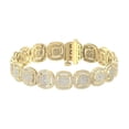 thumbnail image 1 of ARAIYA FINE JEWELRY 14K Yellow Gold Round Shape Diamond Composite and Cluster Bracelet (5 Cttw, I-J Color, I2-I3 Clarity) 7 inch, 1 of 6