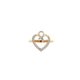 thumbnail image 1 of ARAIYA FINE JEWELRY 14K Yellow Gold Round-Shape Lab Grown Diamond Heart Engagement Ring (1/6 Cttw, D-F Color, VS1 Clarity) Size 5.5, 1 of 1