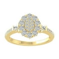 thumbnail image 1 of ARAIYA FINE JEWELRY 14K Yellow Gold Round and Baguette shape Diamond Engagement Ring (1 cttw, I2-I3 Clarity, I-J Color) Size 9, 1 of 5