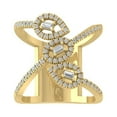 thumbnail image 1 of ARAIYA FINE JEWELRY 14K Yellow Gold Round and Baguette-shape Lab Grown Diamond Wedding Band Ring (1/2 cttw, D-F Color, VS Clarity) Size 9.5, 1 of 4