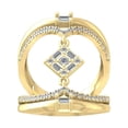 thumbnail image 1 of ARAIYA FINE JEWELRY 14K Yellow Gold Round and Baguette-shape Lab Grown Diamond Wedding Band Ring (3/4 cttw, D-F Color, VS Clarity) Size 10, 1 of 4