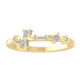 thumbnail image 1 of ARAIYA FINE JEWELRY 14K Yellow Gold Round and baguette shape Lab Grown Diamond Fashion Ring (1/4 cttw, VS Clarity, D-F Color) Size 8, 1 of 5