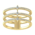 thumbnail image 1 of ARAIYA FINE JEWELRY 14K Yellow Gold Round and marquise-shape Diamond Fashion Ring (1/3 cttw, I2-I3 Clarity, I-J Color) Size 7, 1 of 5