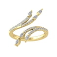 thumbnail image 1 of ARAIYA FINE JEWELRY 14K Yellow Gold Round and marquise-shape Lab Grown Diamond Fashion Ring (1/2 cttw, VS Clarity, D-F Color) Size 9.5, 1 of 5