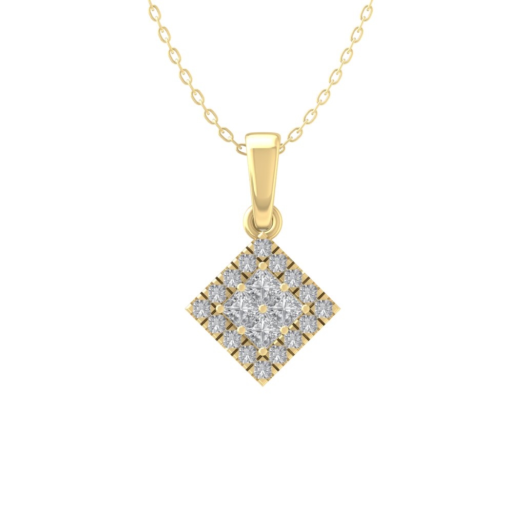 ARAIYA FINE JEWELRY 14K Yellow Gold Round and princessshape Lab Grown