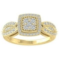thumbnail image 1 of ARAIYA FINE JEWELRY 14K Yellow Gold Round-shape Diamond Composite Ring (5/8 cttw, I2-I3 Clarity, I-J Color) Size 7.5, 1 of 5