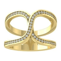 ARAIYA FINE JEWELRY 14K Yellow Gold Round-shape Diamond Fashion Ring (1/2 cttw, I2-I3 Clarity, I-J Color) Size 5.5