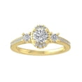 thumbnail image 1 of ARAIYA FINE JEWELRY 14K Yellow Gold Round-shape Lab Grown Diamond Engagement Ring (1 cttw, VS Clarity, D-F Color) Size 10, 1 of 5