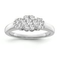 thumbnail image 1 of ARAIYA FINE JEWELRY 14k White Gold Diamond Cluster Band Ring (1/4 cttw, I-J Color, I2-I3 Clarity), Size 6, 1 of 5